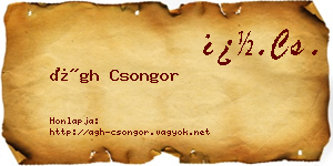 Ágh Csongor névjegykártya