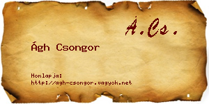 Ágh Csongor névjegykártya